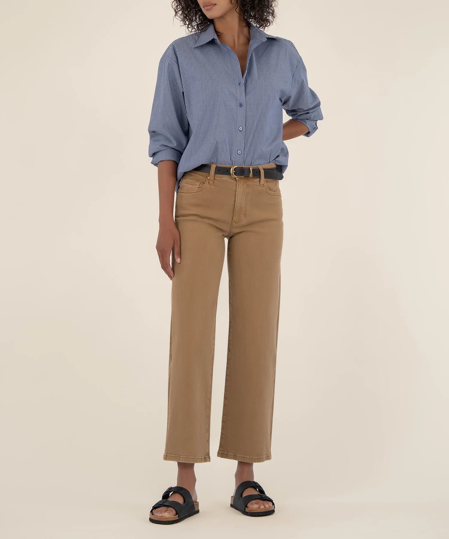 Charlotte High Rise Wide Leg Jean in Caramel