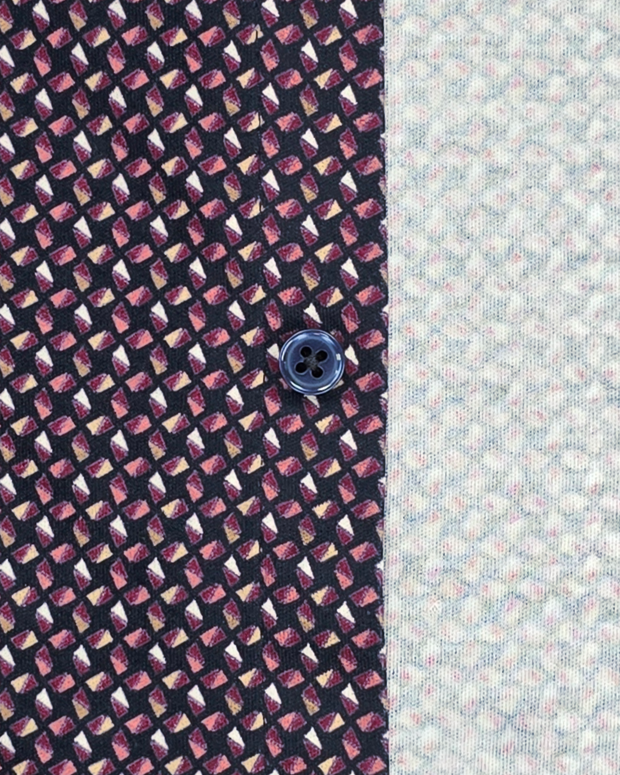 Jersey Stretch Slim Fit Casual Shirt in Berry Tone Print