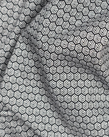 Jersey Stretch Slim Fit Casual Shirt in Stacked Cubes