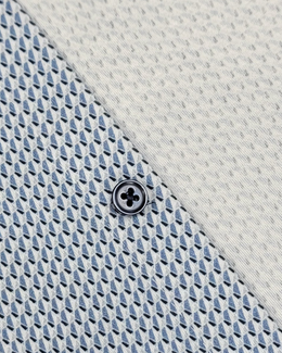 Desoto Long Sleeve Jersey Shirt in Geometric Light Blue Print