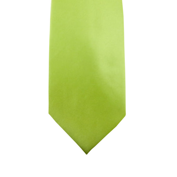 Satin Solid Tie in Lime