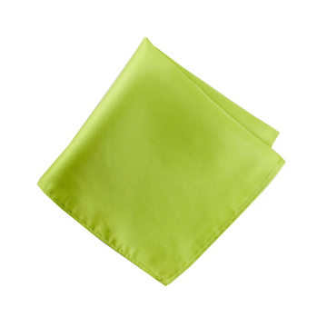 Satin Solid Pre-Tied Pocket Square in Lime