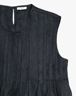 Luna Linen Top in Black