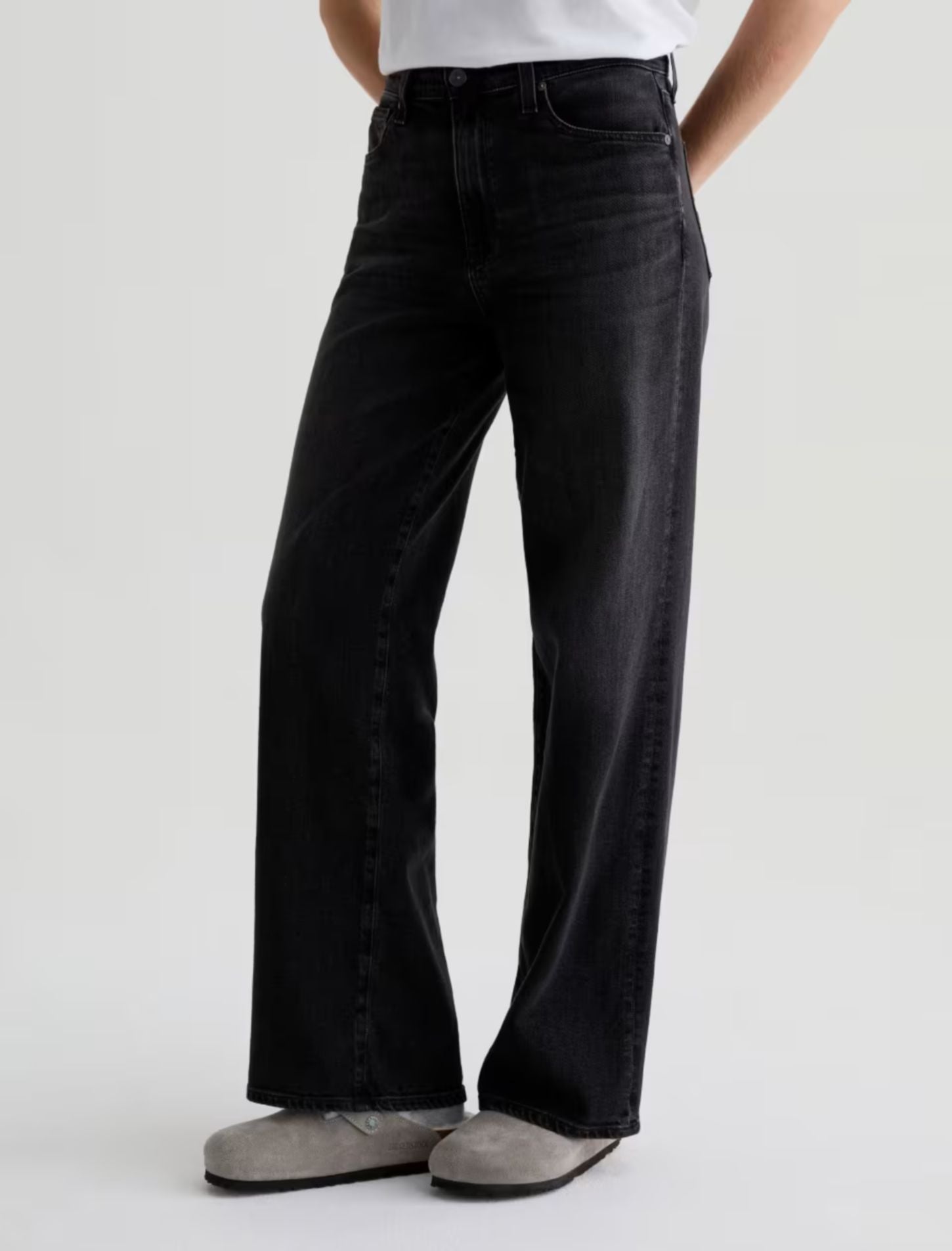 Kora High Waist Wide Leg Jean in Nebula