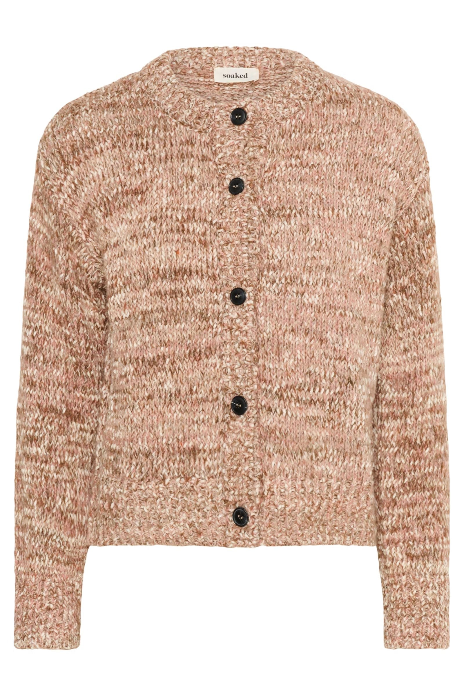 Macawi Cardigan in  Polignac and Chocolate Melange