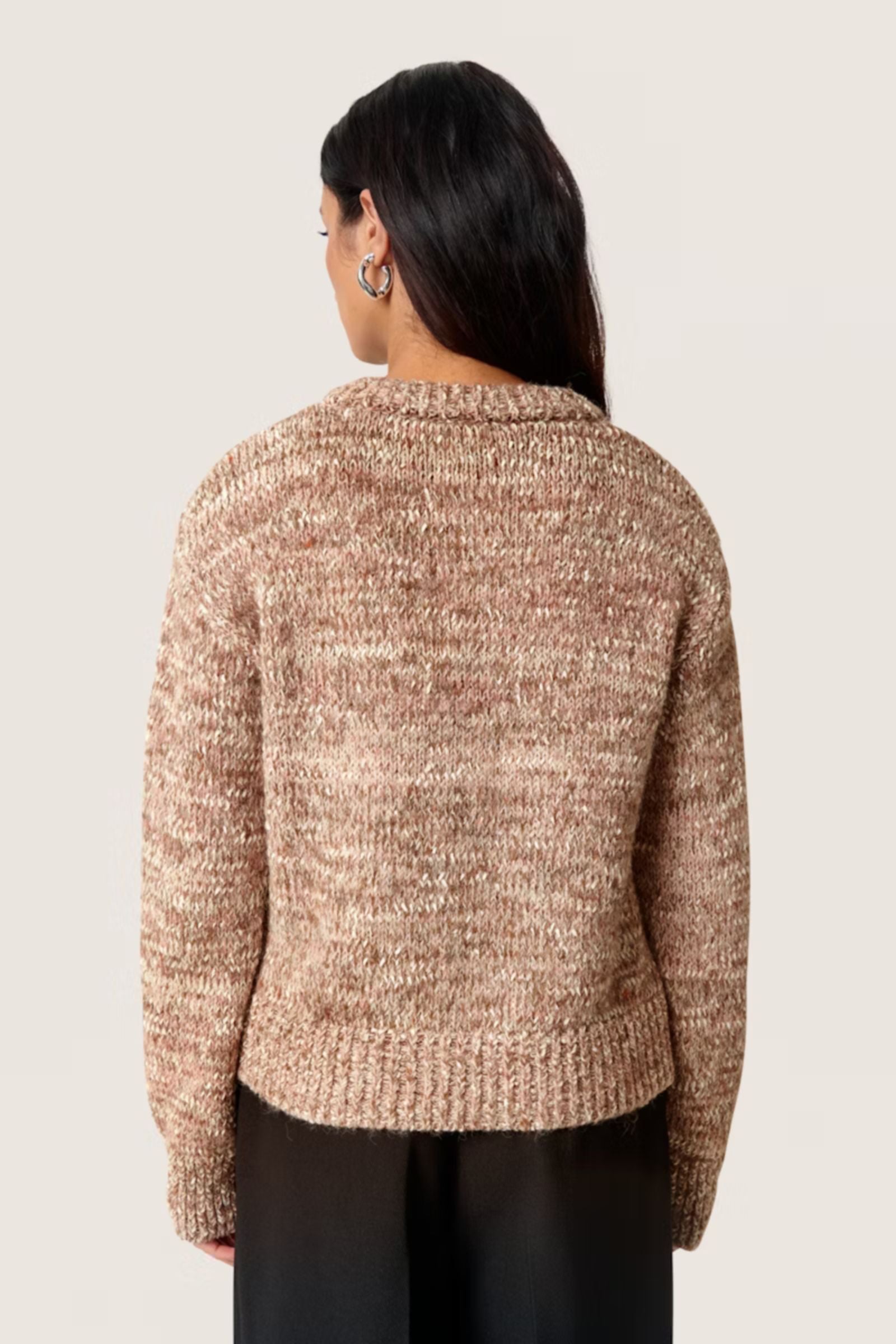 Macawi Cardigan in  Polignac and Chocolate Melange