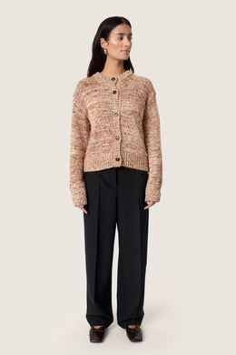 Macawi Cardigan in  Polignac and Chocolate Melange