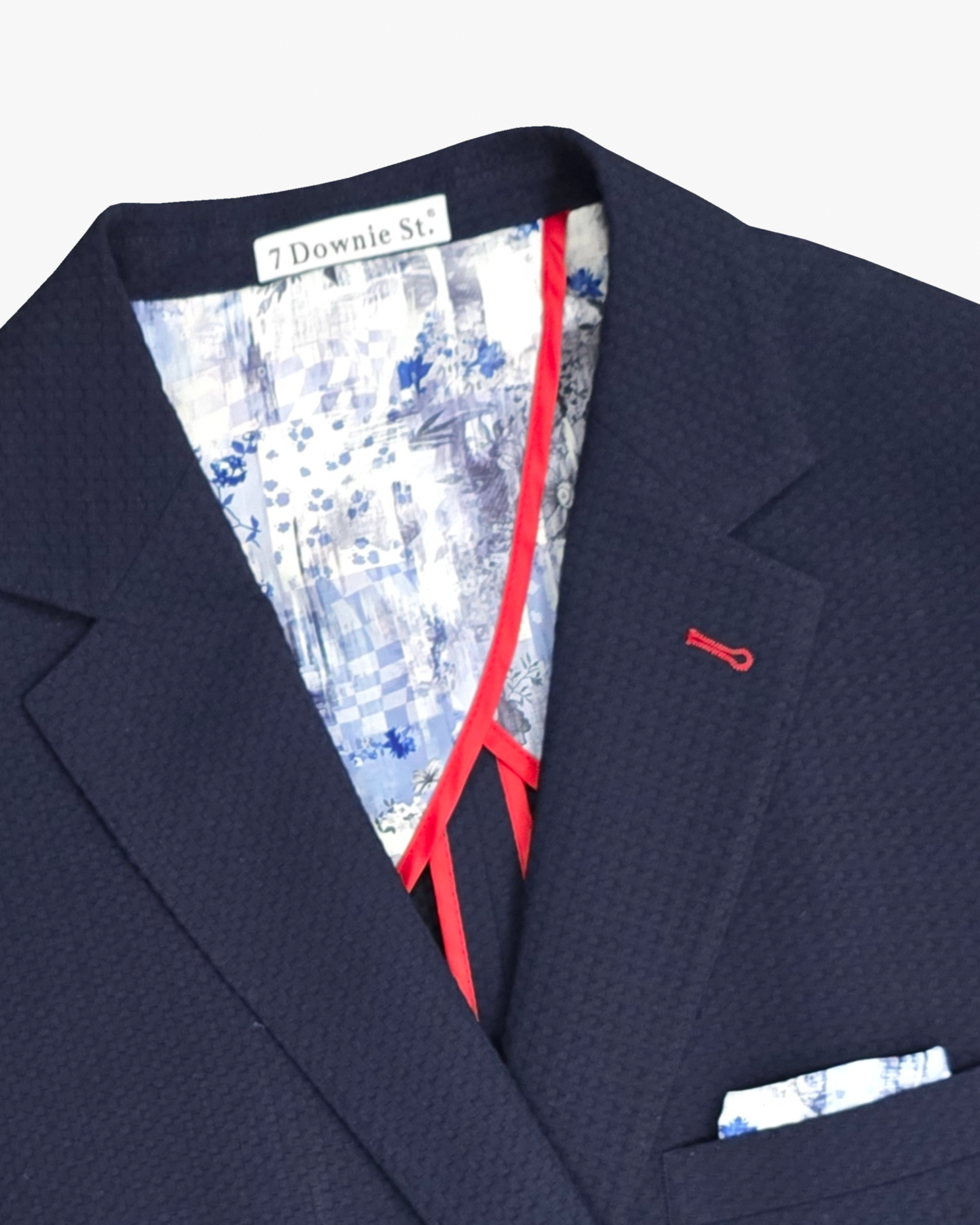 Milano Sport Jacket in Navy Waffle Texture