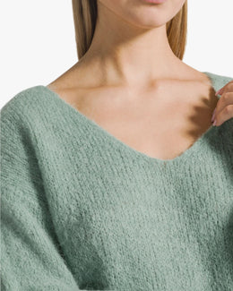 Milana Alpaca Pullover in Dusty Green