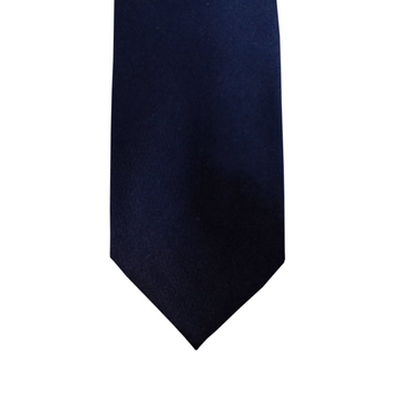 Satin Solid Tie in Navy