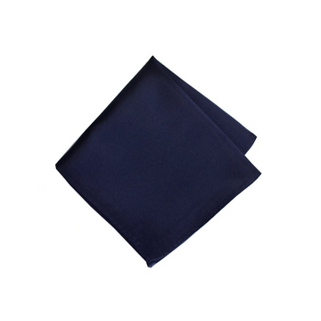 Satin Solid Pre-Tied Pocket Square in Navy