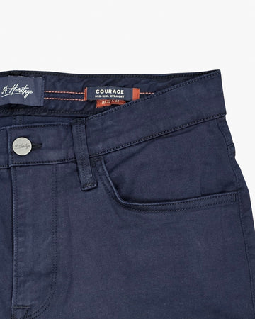 Courage Straight Leg Casual Pant in Navy Twill