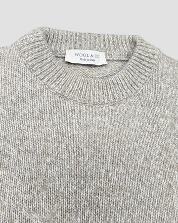 Wool Blend Crew Neck in Oatmeal