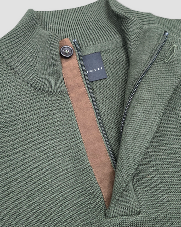 1/4 Zip Pullover in Olive