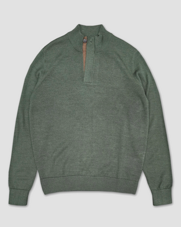 1/4 Zip Pullover in Olive