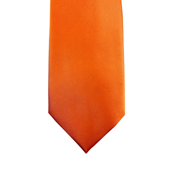 Satin Solid Tie in Orange