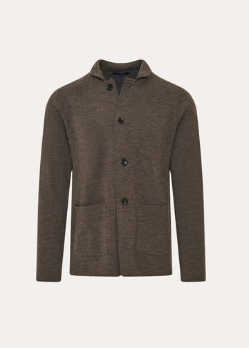 Double Face Merino Button Front Jacket in Onore