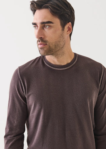Vintage Wash Long Sleeve T-Shirt in Hazelnut