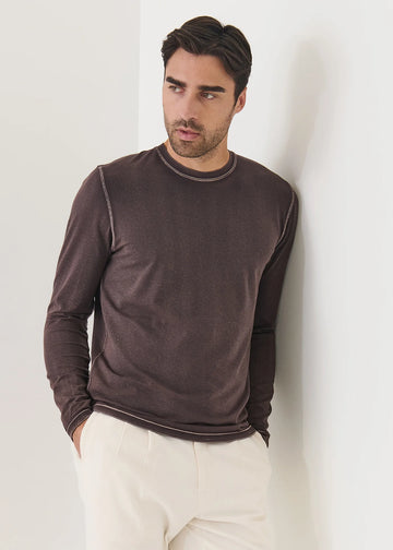 Vintage Wash Long Sleeve T-Shirt in Hazelnut