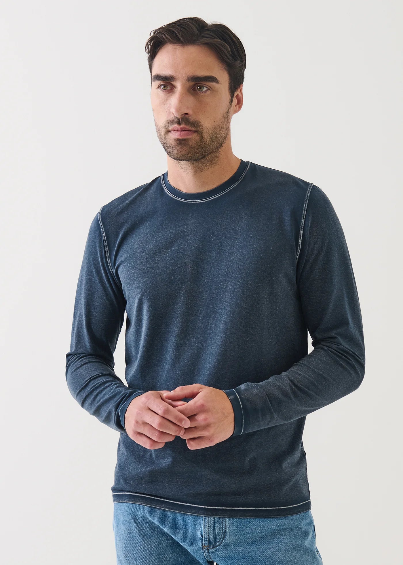 Vintage Wash Long Sleeve T-Shirt in Midnight