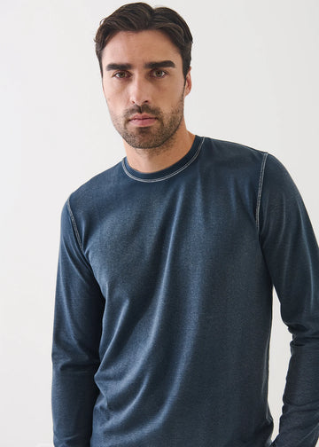 Vintage Wash Long Sleeve T-Shirt in Midnight