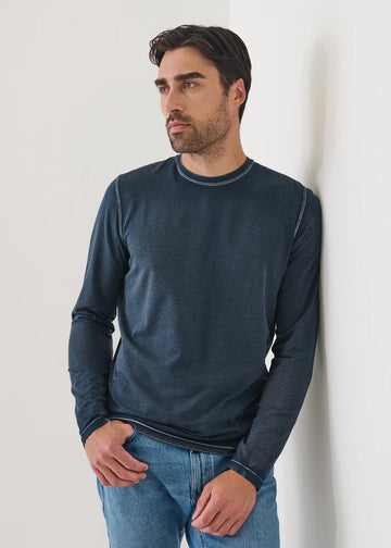 Vintage Wash Long Sleeve T-Shirt in Midnight