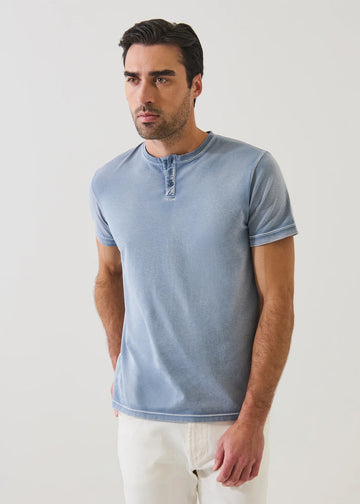 Vintage Wash Henley T-Shirt in Haze