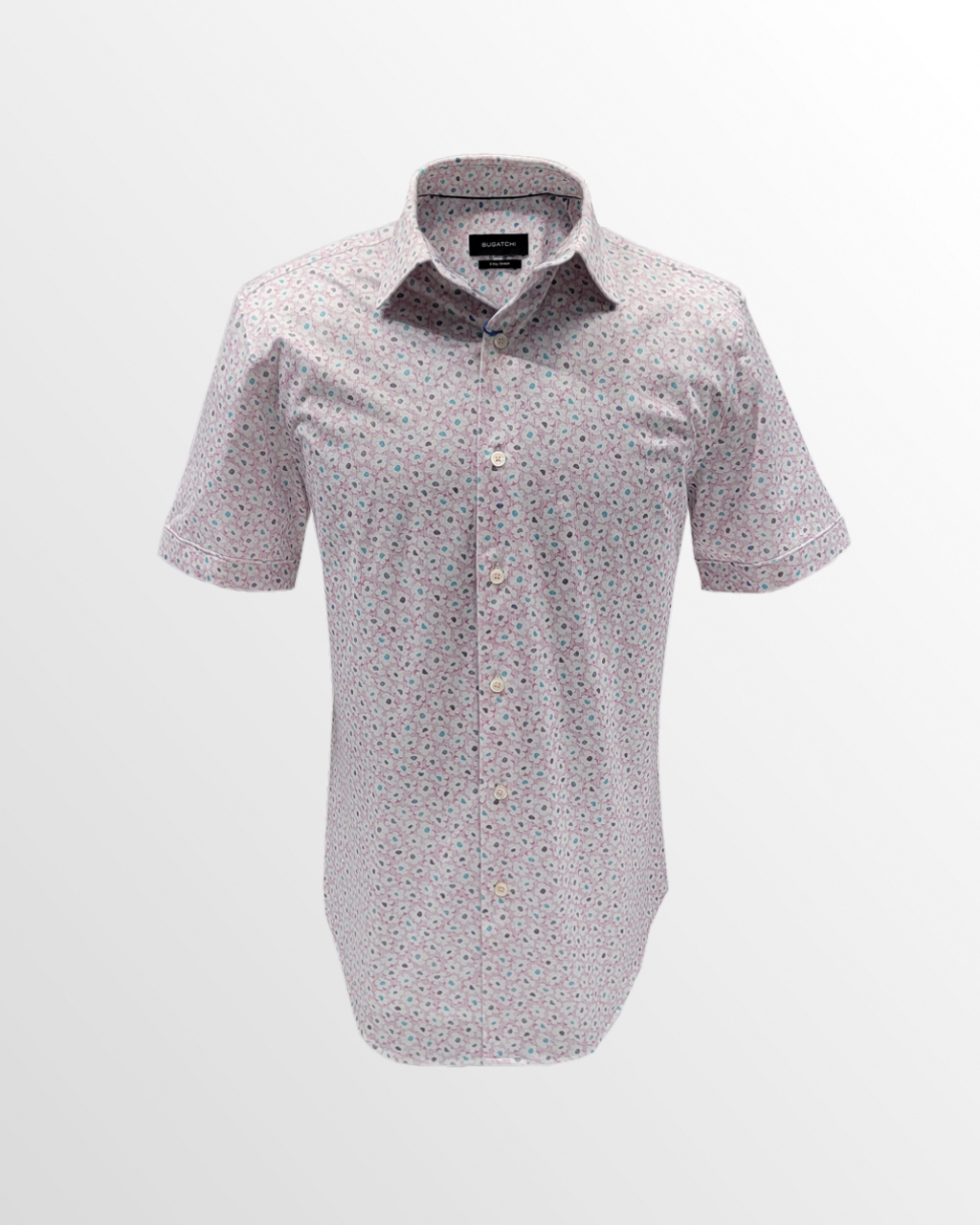 Bugatchi OoohCotton Casual Shirt in Pink Floral Pattern