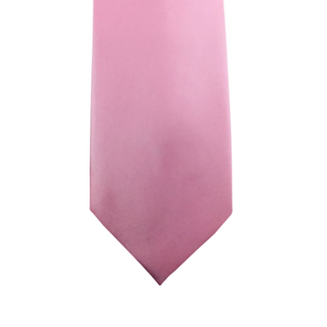 Satin Solid Tie in Pink