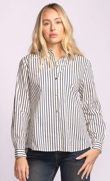 Sapphire Top in Blue Stripe