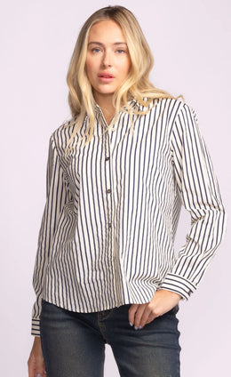 Sapphire Top in Blue Stripe