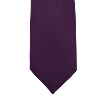 Satin Solid Tie in Plum