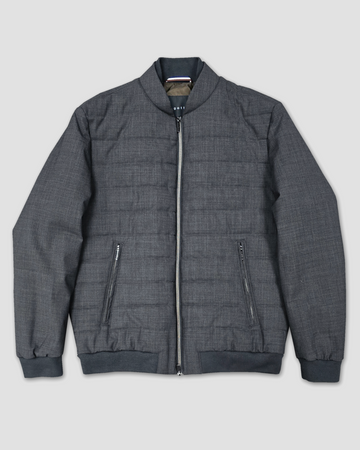 Full Zip Outerwear Jacket in Charcoal