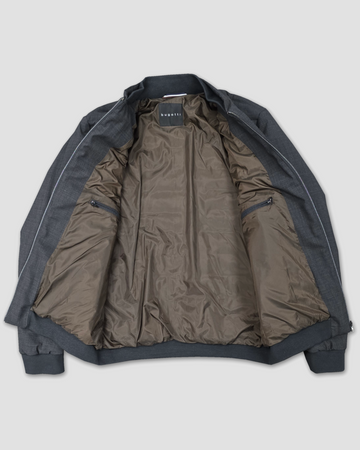 Full Zip Outerwear Jacket in Charcoal