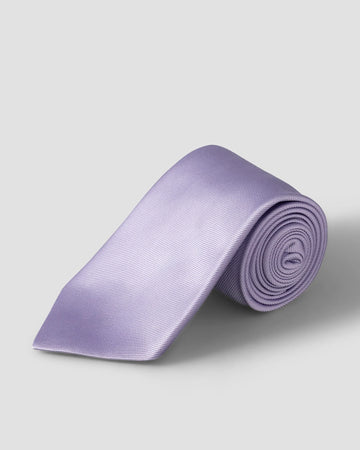 Solid Silk Twill Tie in Purple