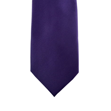 Satin Solid Tie in Purple