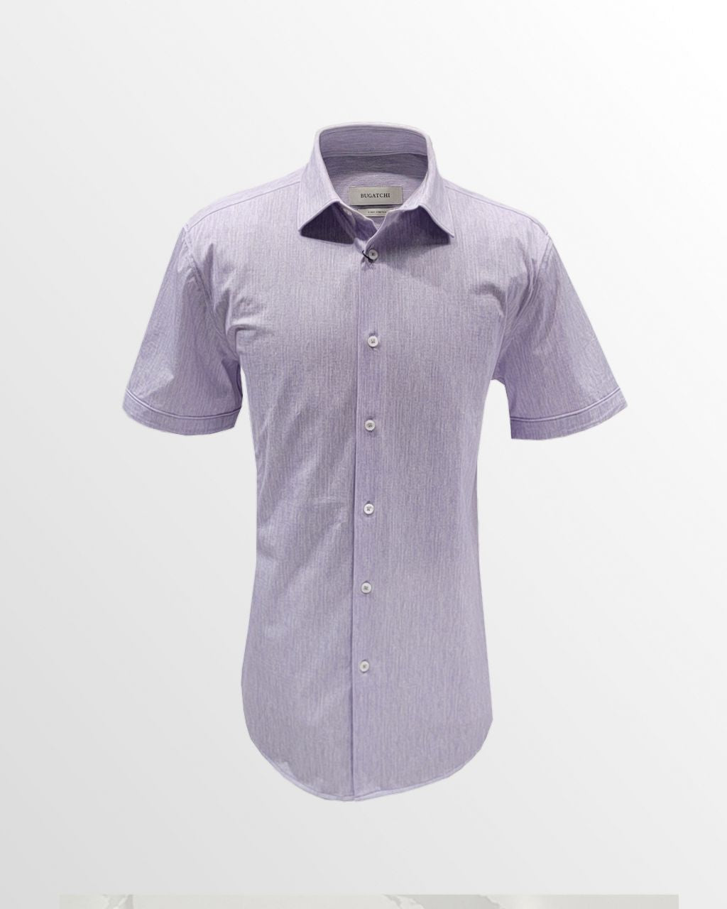 Bugatchi OoohCotton Casual Shirt in Vertical Stripe Lavender