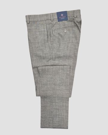 Yuri Slim Fit Linen Blend Dress Pant in Mocha