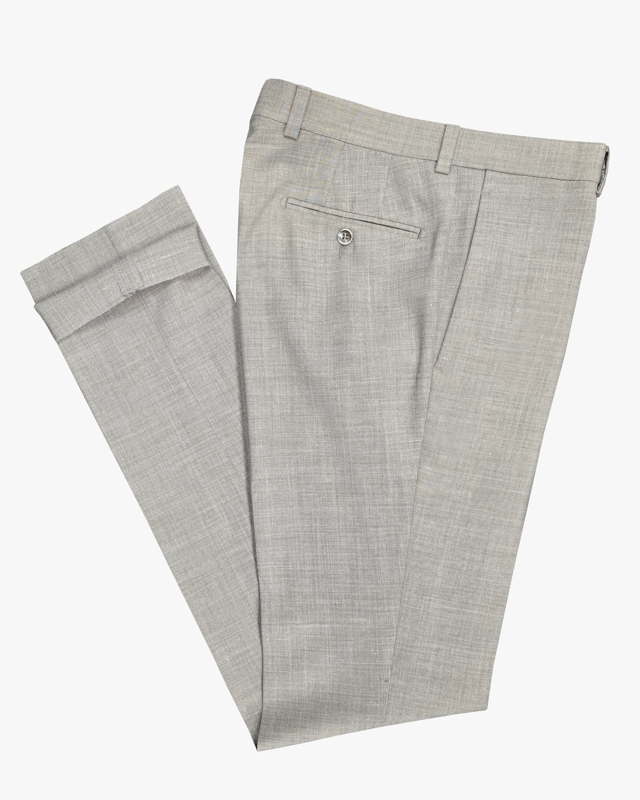 Yuri Slim Fit Linen Blend Dress Pant in Beige