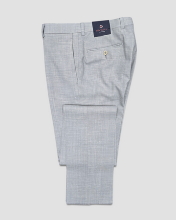 Yuri Slim Fit Linen Blend Dress Pant in Light Grey