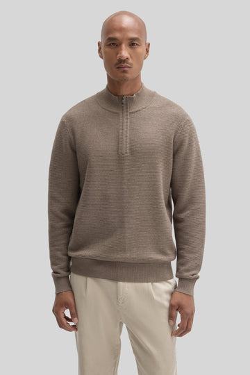 Gonzalo Quarter Zip Sweater in Sequoia