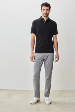 Georgia Herringbone Polo in Black