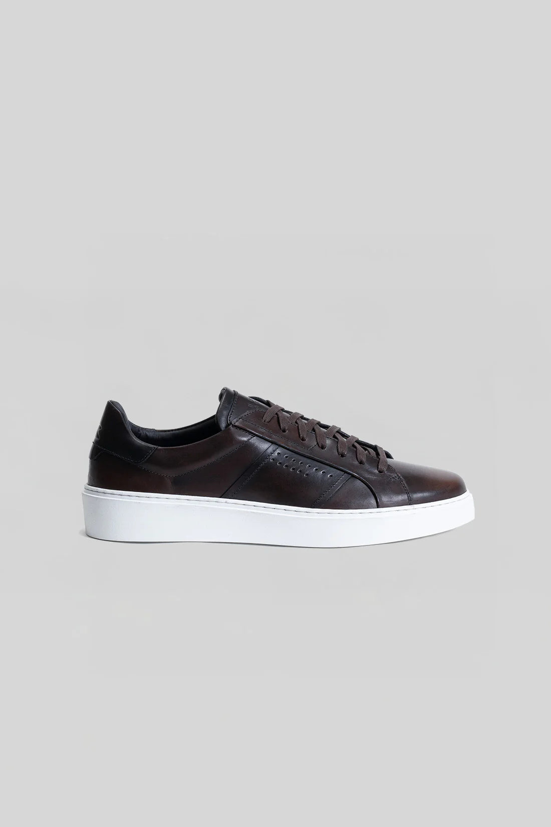 Dion Leather Sneaker in Brown