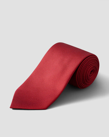 Basketweave Tie in Red