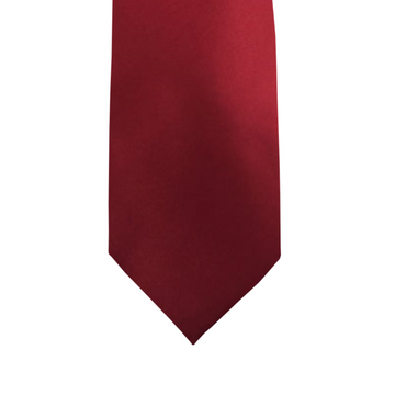 Satin Solid Tie in Red