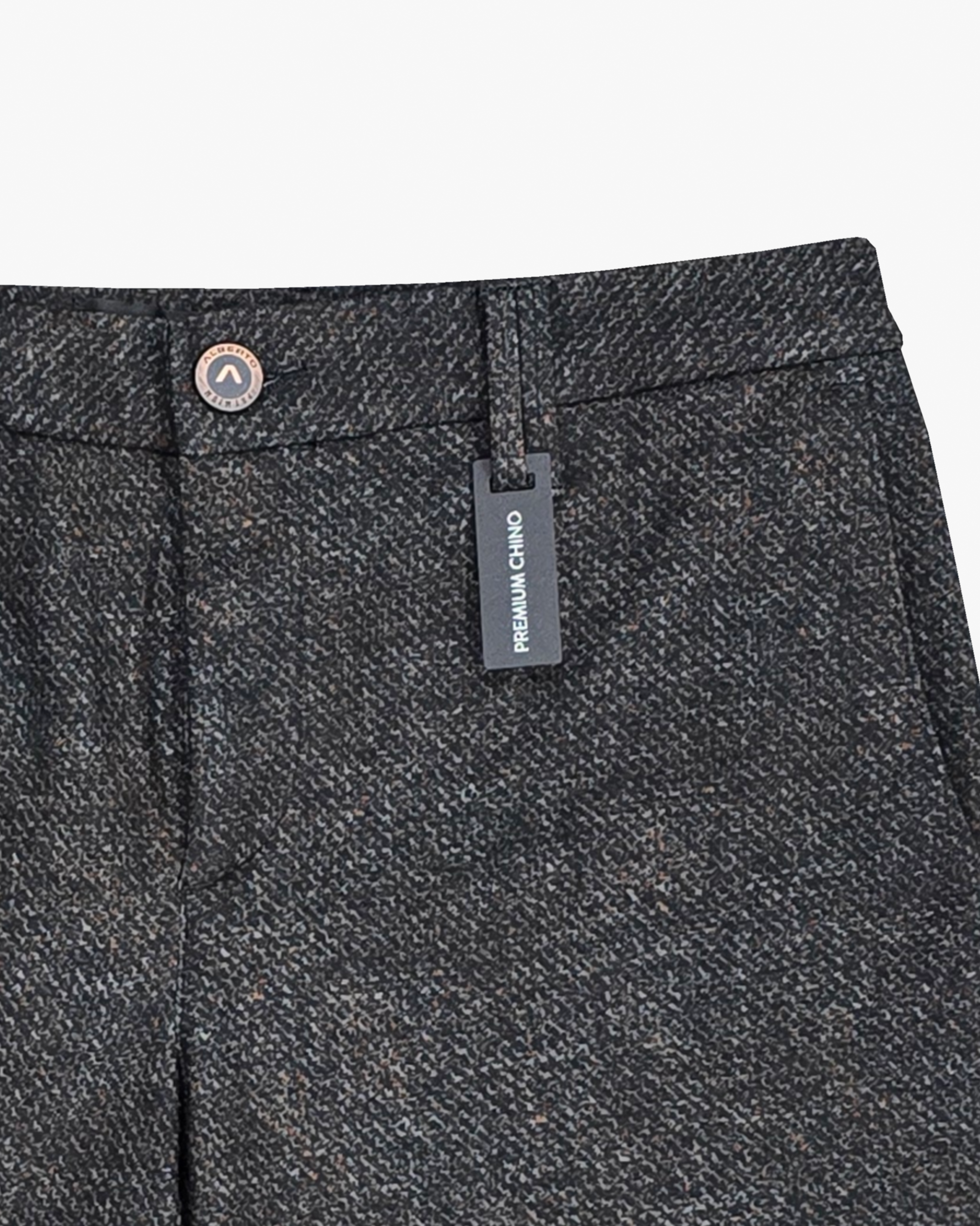 Rob Slim Fit Premium Chino in Warm Brown Fleck