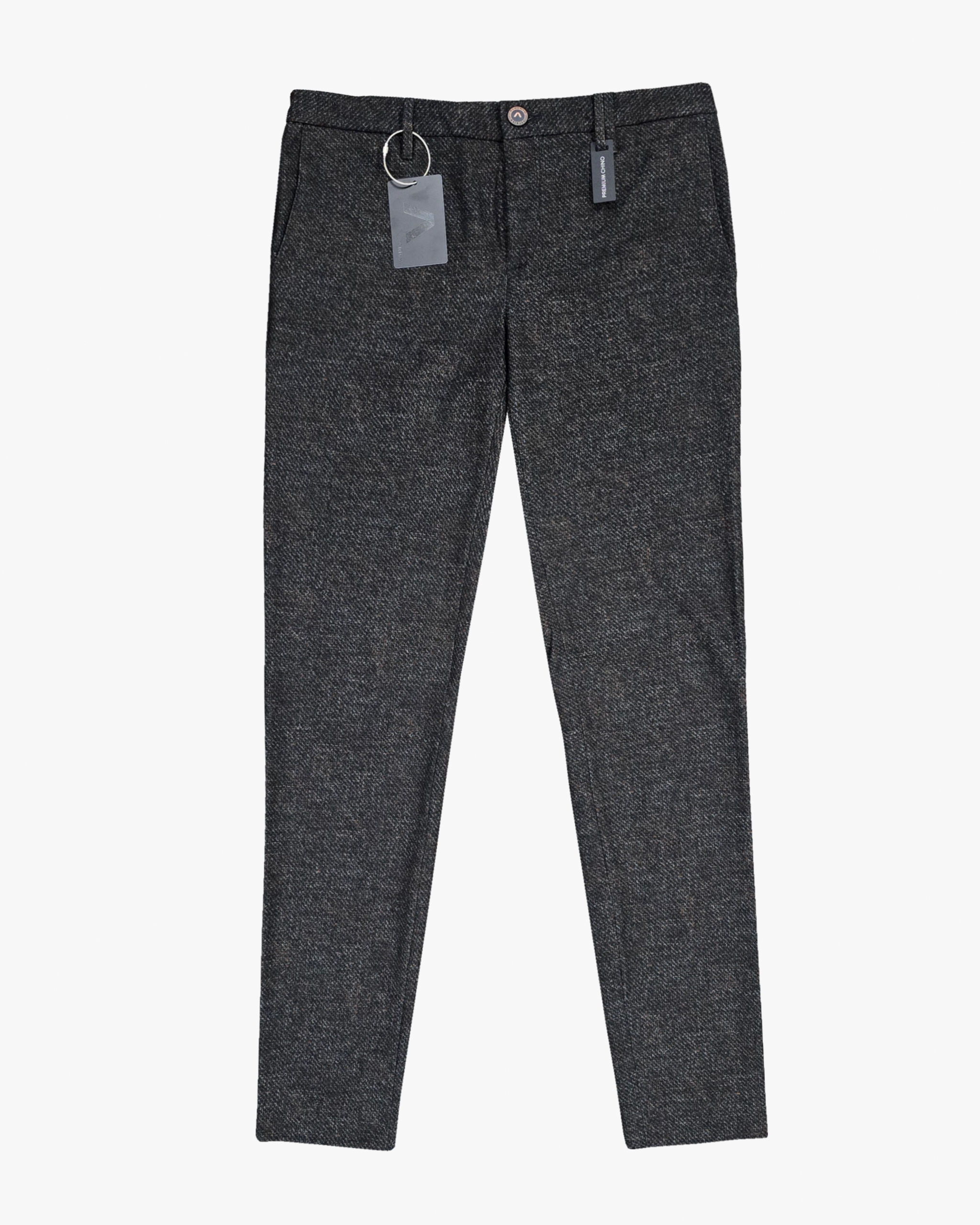 Rob Slim Fit Premium Chino in Warm Brown Fleck