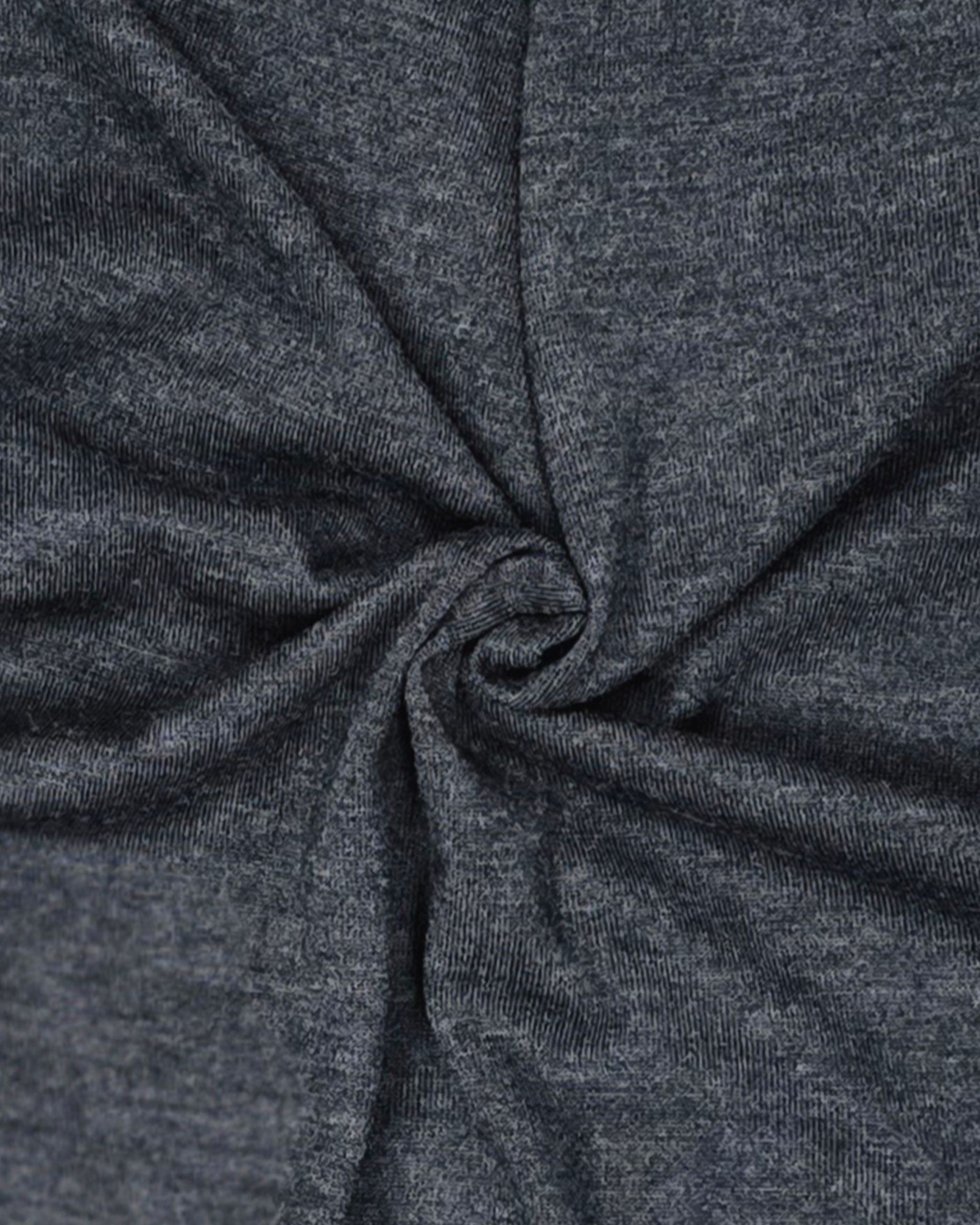 Roman Knit Sweater Polo in Charcoal