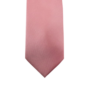 Satin Solid Tie in Rose