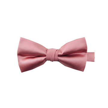 Satin Solid Pre-Tied Bowtie in Rose